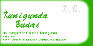 kunigunda budai business card